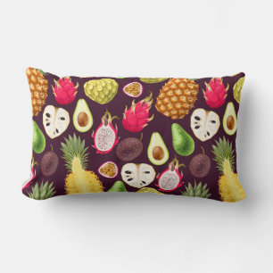 Coussin Rectangle Tropcal Fruit Lumbar Pillow