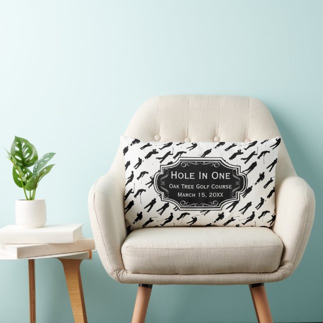 Coussin Rectangle Trou Personnalisé Dans Un Homme Cave GOLFER'S Lodg (Chaise)