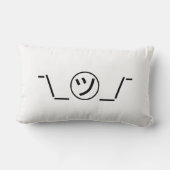 Coussin Rectangle Tsu Kana Shrug Emoticon -\_ ㋡_/+Japonais Kaomoji (Verso)