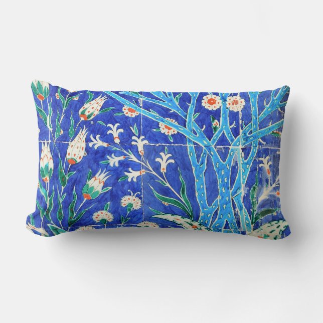 Coussin Rectangle Tuiles florales turques (Recto)