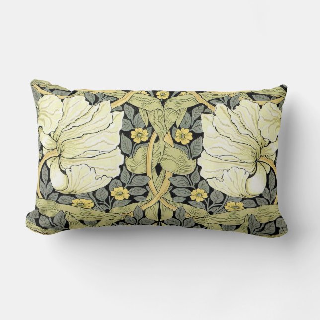 Coussin Rectangle Tulipes Pimpernel Art Botanique de William Morris (Recto)
