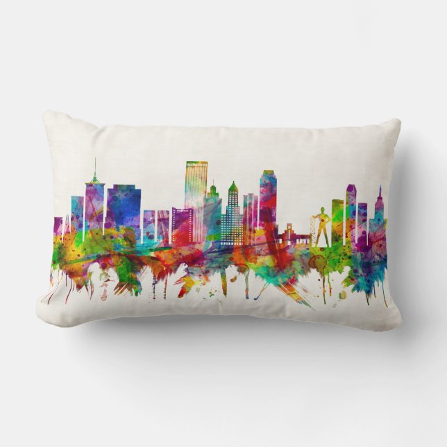Coussin Rectangle Tulsa Oklahoma Skyline (Recto)