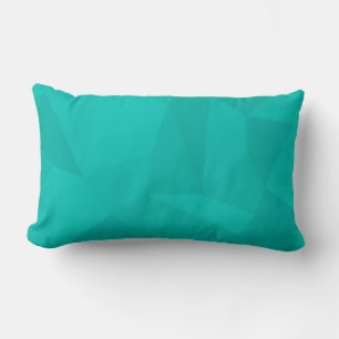 Coussin Rectangle Turquoise, moderne, cool, art géométrique tendance
