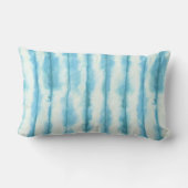 Coussin Rectangle Turquoise Shibori Teinture en Nœud (Verso)