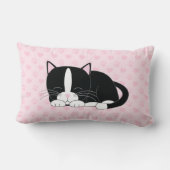 Coussin Rectangle Tuxedo Chat {rose} (Verso)