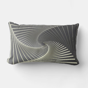 Coussin Rectangle twirl gris jaune