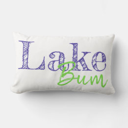 Coussin Rectangle Typographie cool violet et vert citron