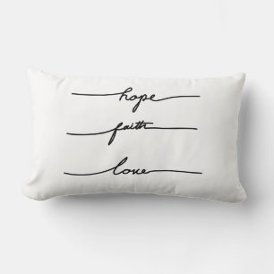 Coussin Rectangle Typographie de l'autocollant de citation minimale,