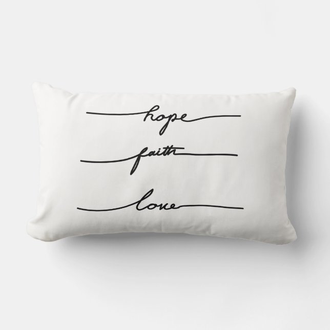 Coussin Rectangle Typographie de l'autocollant de citation minimale, (Recto)