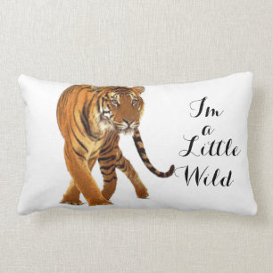 Coussin Rectangle Typographie du tigre de fourrure sauvage