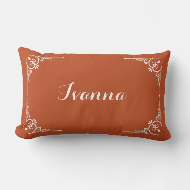 Coussin Rectangle Typographie élégante moderne personnalisée  (Recto)