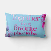 Coussin Rectangle Typographie Florale Or Élégant (Verso)