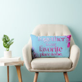 Coussin Rectangle Typographie Florale Or Élégant (Chaise)