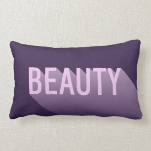 Coussin Rectangle Typographie Moderne Lavande Purple Beauté