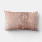 Coussin Rectangle Typographie rose de jeune mariée d'or de Faux chic (Verso)
