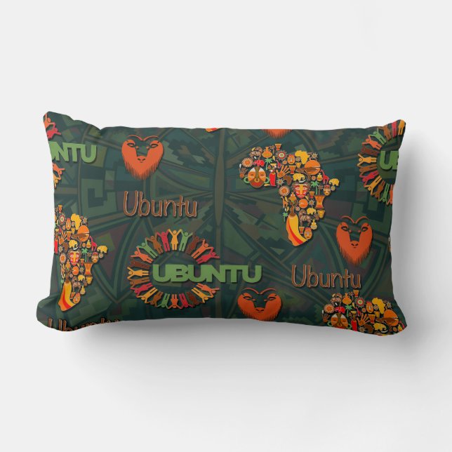 Coussin Rectangle Ubuntu - Je le suis parce que nous le sommes. (Recto)