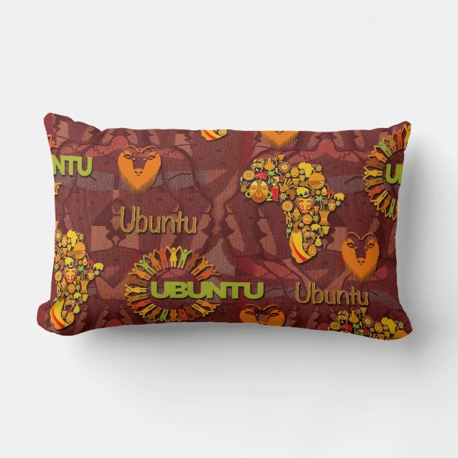 Coussin Rectangle Ubuntu - Je le suis parce que nous le sommes. (Recto)