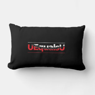 Coussin Rectangle UEqualsU VIH Typographie indétectable Art