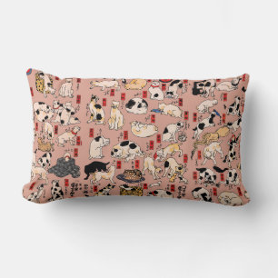 Coussin Rectangle Ukiyo-e Chat Japonais Vintage : Kuniyoshi