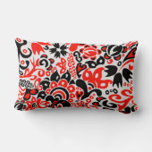Coussin Rectangle Ukrainian ethnic folk art floral pattern absrtact (Verso)