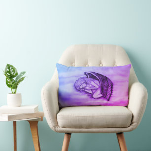 Coussin Rectangle Un ange endormi sur les nuages du ciel