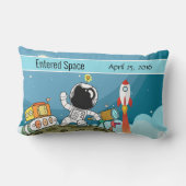 Coussin Rectangle Un astronaute spatial en mission sur la lune (Verso)