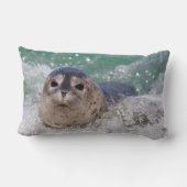 Coussin Rectangle Un bébé phoque surfant (Verso)