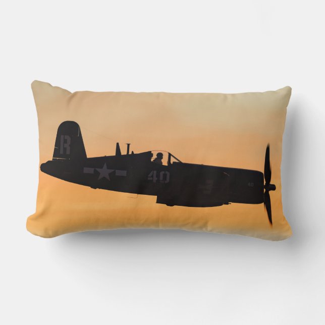 Coussin Rectangle Un chasseur Vought F4U Corsair (Recto)