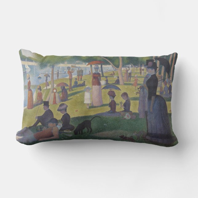 Coussin Rectangle Un dimanche à La Grande Jatte, Georges Seurat 1884 (Recto)