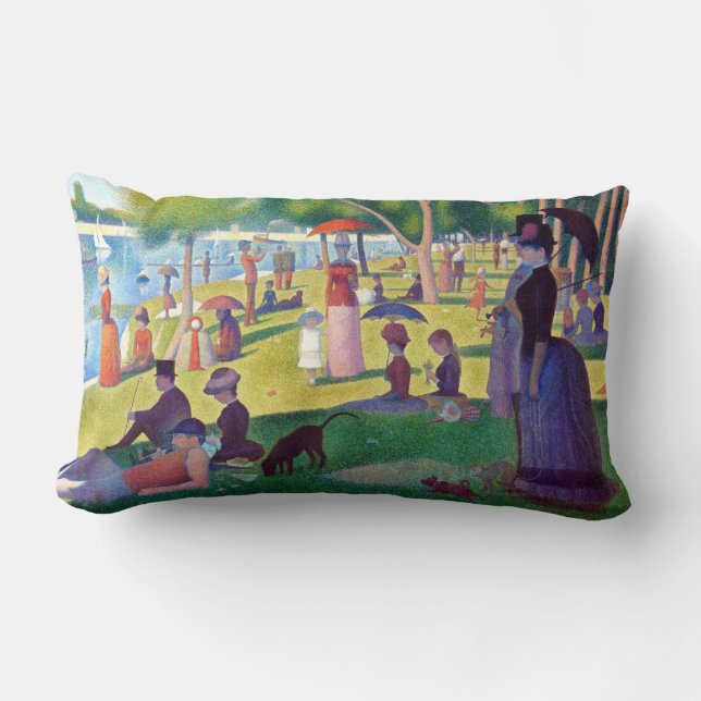 Coussin Rectangle Un dimanche après-midi sur la La grand Jatte par (Recto)