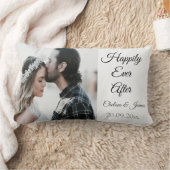 Coussin Rectangle Un Élégant Monogramme De Photo Joyeux Après (Couverture)