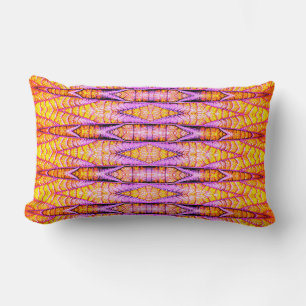 Coussin Rectangle Un élégant tissu multicolore design motif lumba