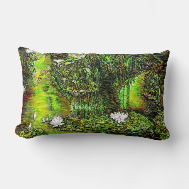 Coussin Rectangle Un étang aux pensées impures (Recto)