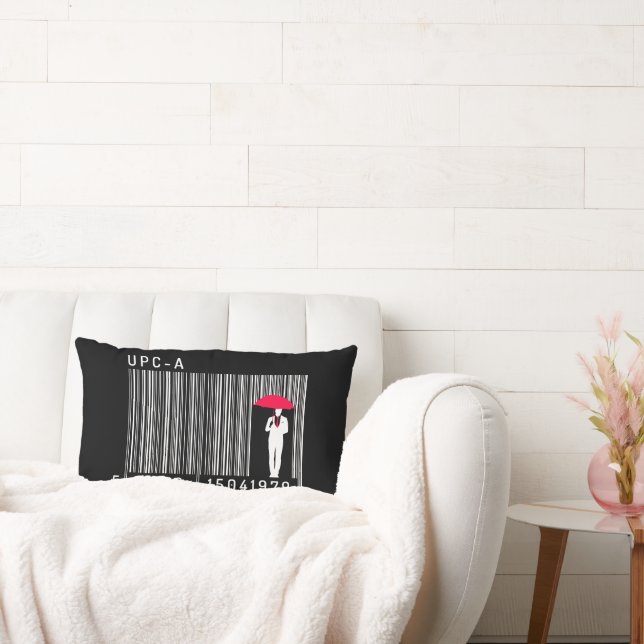 Coussin Rectangle Un homme élégant tenant un code barre parapluie (Canapé)