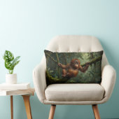 Coussin Rectangle Un jeune Orangoutan en forêt pluviale (Chaise)