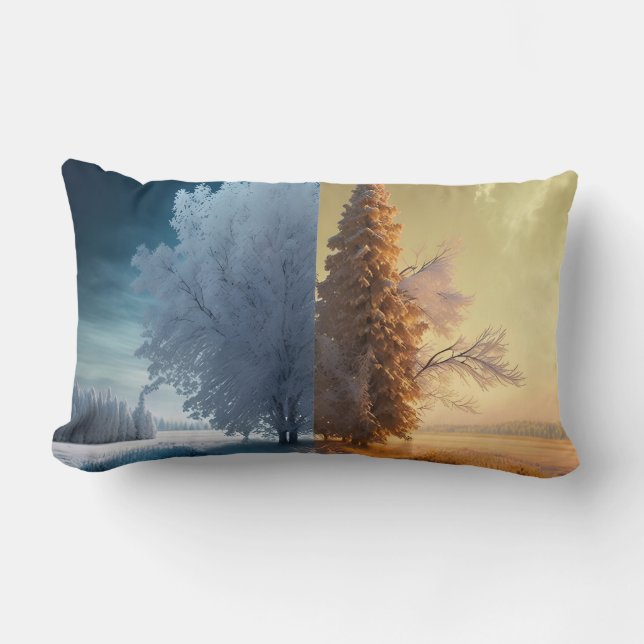 Coussin Rectangle Un jour en hiver (Recto)