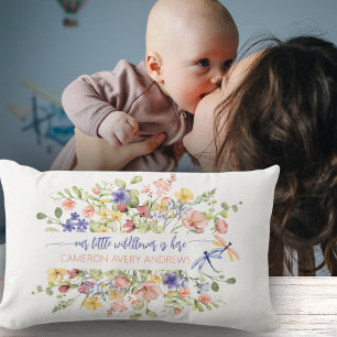Coussin Rectangle Un petit Fleur sauvage est ici personnalisé