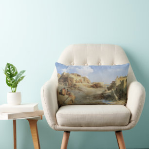 Coussin Rectangle Un Pueblo indien, Laguna, Nouveau-Mexique par Mora