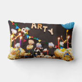 Coussin Rectangle Une image avec des fubby dans une ambiance festive (Verso)