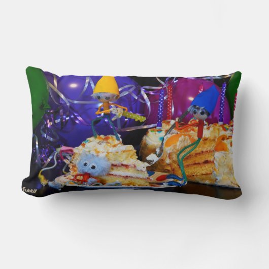 Coussin Rectangle Une image avec des fubby dans une ambiance festive (Recto)