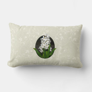 Coussin Rectangle Une jacinthe blanche