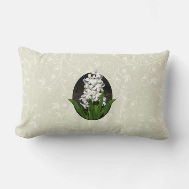 Coussin Rectangle Une jacinthe blanche (Recto)