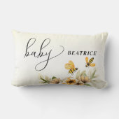 Coussin Rectangle Une petite Baby Shower abeille à miel (Verso)