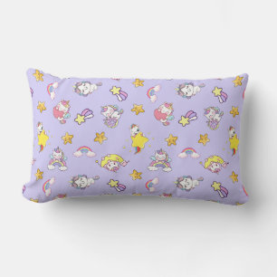 Coussin Rectangle Unicorne Rainbow Star Lumière Purple Thème
