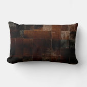 Coussin Rectangle Vachette Brown en écaille Imprimer Western Rustic (Recto)