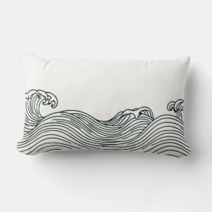 Coussin Rectangle Vagues côtières minimales