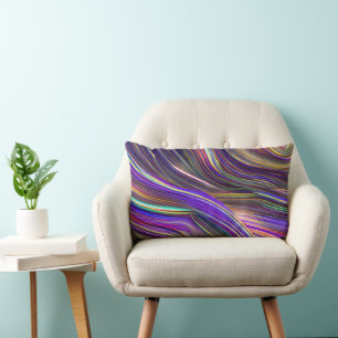 Coussin Rectangle Vagues fracturées du paysage marin Abstrait 24