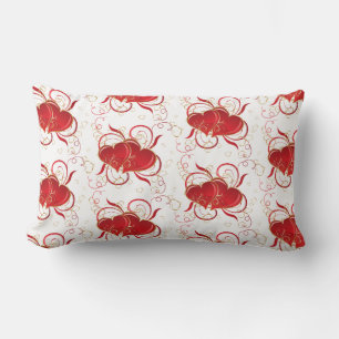 Coussin Rectangle Valentine Coeurs Jeu d'oreiller