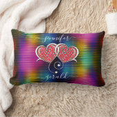 Coussin Rectangle Valentine Élégant Coeurs Interverrouillés Design (Couverture)