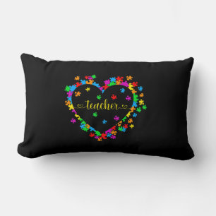 Coussin Rectangle Valentines Day Sensibilisation sur l'autisme de l'
